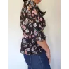 Floral Blouse Top with Ruffles  - 2