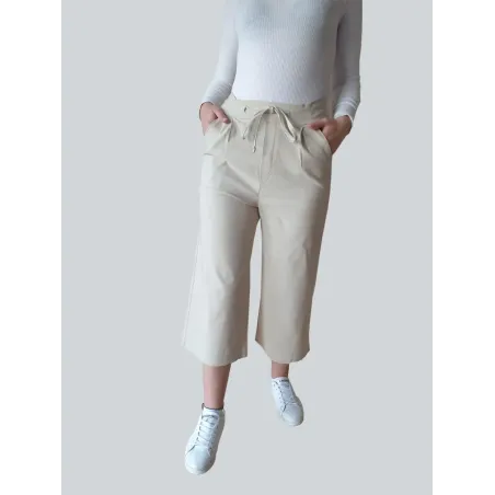 Beige Capri with Pockets  - 1