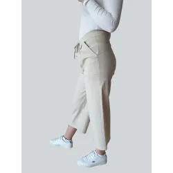 Beige Capri with Pockets  - 3
