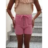 Girls' Pink Elastic Shorts  - 1