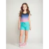 Elastic Blue Girls' Shorts  - 5