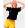 Yellow Cotton Satin Shorts  - 2
