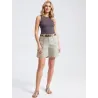 Pantalón Corto Beige de Algodón  - 3