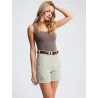 Pantalón Corto Beige de Algodón  - 6
