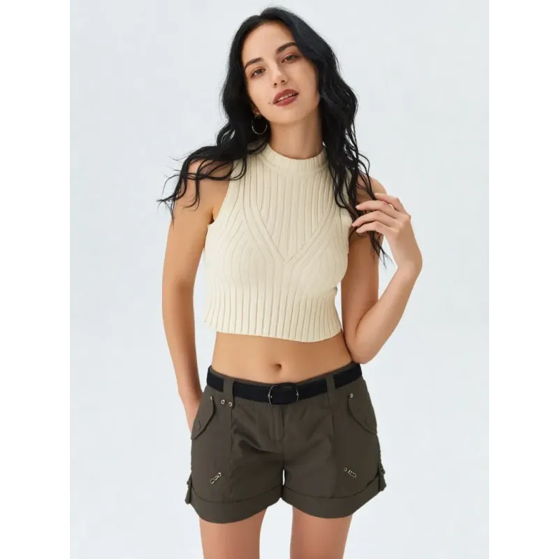 Black Cotton Shorts  - 1