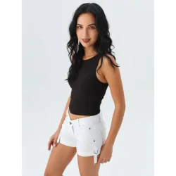 Short Blanco de Algodón  - 3