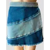 Falda pantalón vaquera cruzada vista frontal %separator% Faldas mini %separator% Buscarmoda