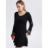Vestido de Vuelo con Encaje  - 4