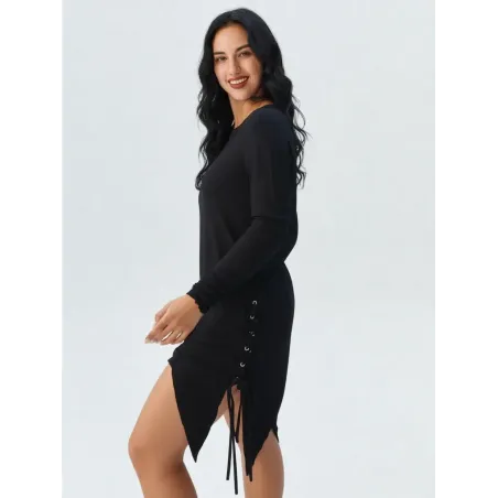 Top Negro Bajo Asimétrico  - 4