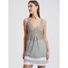 Top Gris de Gasa con Tirantes  - 5