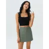 Green Cotton Mini Skirt  - 4