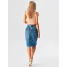 Blue cotton denim skirt  - 2