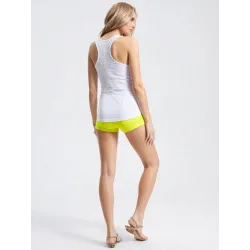 Camiseta blanca de tirantes con encaje  - 4