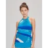 Long Blue Halter Top  - 1