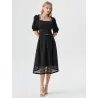 Black Sweetheart Neckline Top  - 3