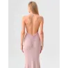 Vestido largo rosa halter elegante espalda descubierta | Vestidos largos | Buscarmoda