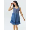 Blue Hooded Dress  - 1