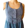 Blue Hooded Dress  - 4