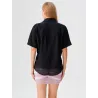 Camisa negra oversize de algodón  - 3