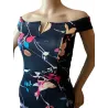 Vestido midi floral Bardot  - 4