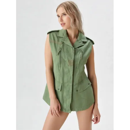 Chaleco safari color caqui  - 1