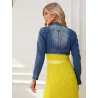 Short Blue Denim Bolero Fitted Fitted back with cargo | JACKETS | BUSCARMODA