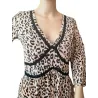 Vestido corto animal print evasé escote pico vista frontal | Vestidos cortos | Buscarmoda