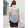 Camisa de gasa pastel mujer  - 3