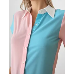 Women’s pastel chiffon shirt  - 4