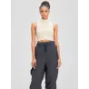 Pantalón negro ancho algodón  - 2