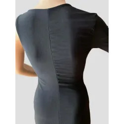 Vestido negro asimétrico largo Nocturna espalda cerrada | Vestidos largos | Buscarmoda