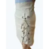 Falda beige ajustada con cordones  - 4
