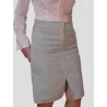 Grey Corduroy Pencil Skirt  - 2