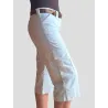 PANTALON PIRATA BLANCO DE LINO BUSCARMODA - 2