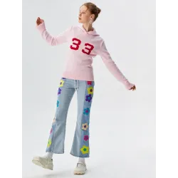 Sudadera Rosa Casual Con Capucha  estilo sueter