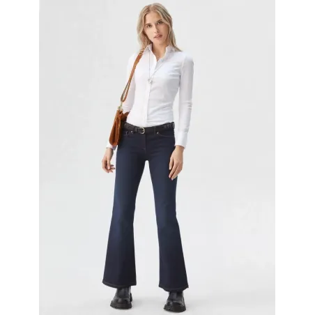 Pantalón Campana Táctico Negro con bolsillo lateral ZipperFit y sarga elástica