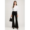 Pantalón Campana Táctico Negro · ZipperFit sarga elástica resistente | PANTALONES | BUSCARMODA