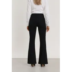 Pantalón Campana Táctico Negro · ZipperFit corte campana amplio | PANTALONES | BUSCARMODA