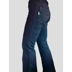 Pantalón Campana Táctico Negro · ZipperFit cintura media alta | PANTALONES | BUSCARMODA
