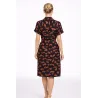 Vestido camisero corto mujer vista trasera caída fluida manga corta | Vestidos cortos | Buscarmoda