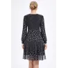 Vestido corto fluido mujer vista espalda vestido capas gasa fluida | Vestidos cortos | Buscarmoda