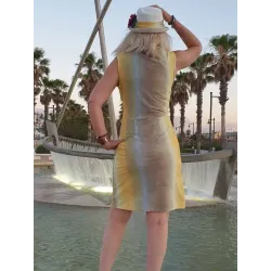 Vestido satinado escote cruzado vista espalda | Vestidos cortos | Buscarmoda