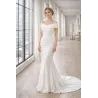 White Ceremony Long Dress elegant strapless with train