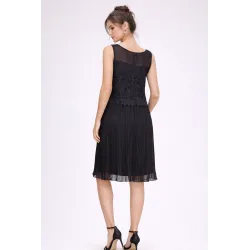 Vestido corto encaje elegante diseño encaje y gasa vista trasera | Vestidos cortos | Buscarmoda