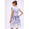 Espalda vestido blanco estampado corto con cremallera | Vestidos cortos | Buscarmoda