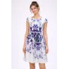 White printed short dress front view | Short dresses | Buscarmoda