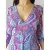Paisley floral midi dress ruched under bust detail | Midi dresses | Buscarmoda