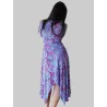 Paisley floral midi dress with points back view | Midi dresses | Buscarmoda