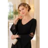 black mini elegant dress lace sleeve detail | Short dresses | Buscarmoda