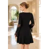 black mini elegant dress back view | Short dresses | Buscarmoda